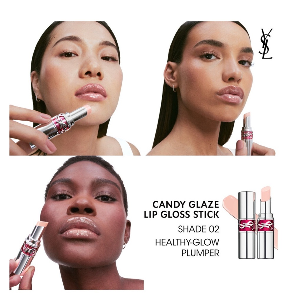 Yves Saint Laurent Rouge Volupte Double Care Balm in Candy Glaze Travel Size NIP - Picture 3 of 9